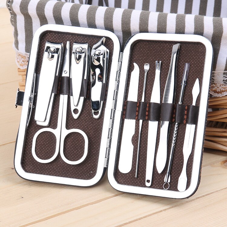 Manicure Multi-piece Set of Nail Scissors Set Complete Stainless Steel Clipper Nail Cutter Convenient Practical Clean Gentleman: 10 pieces