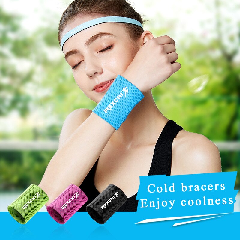 Cold sports wristbands Fitness weightlifting handbands Running and riding Icy sweat-absorbing comfortable breathable wristbands