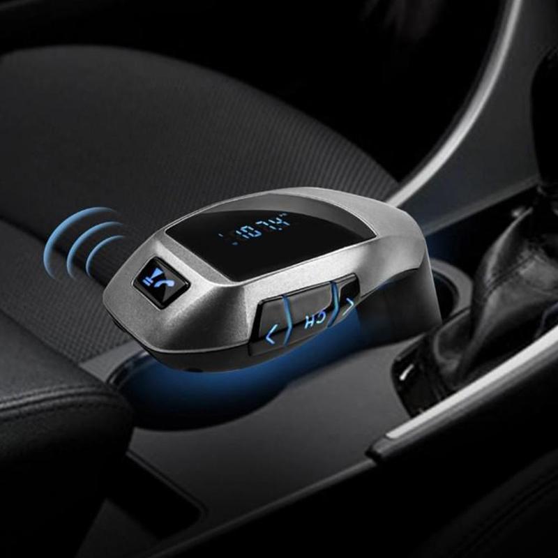 FM transmitter mp3 player USB hands-free wireless bluetooth car kit radio adapter FM modulator music audio suitable for smartpho