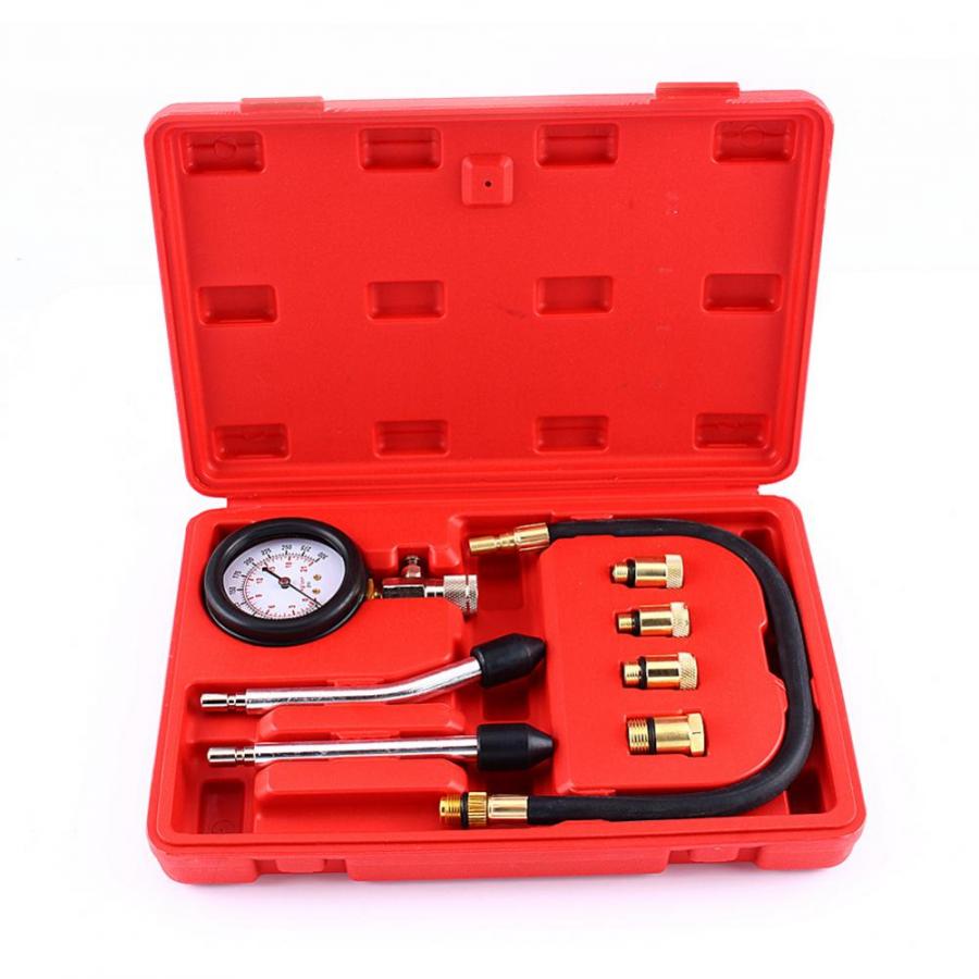 Pressure Meter Petrol Engine Compression Tester Test Gauge Kit Car Motorcycle Garage Tools+Case Digital Pressure Meter