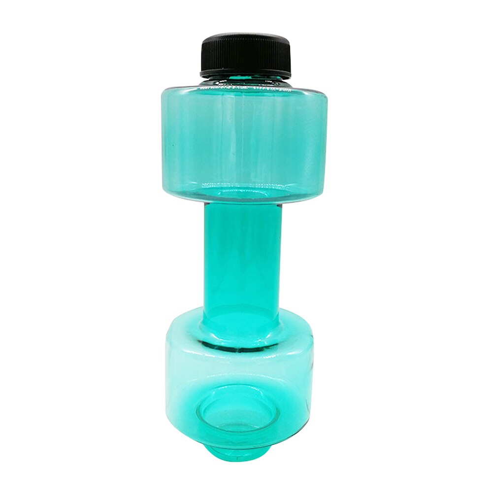 550ml sports vandflaske håndvægt form fitness vand kop forseglet lækagesikker vand drikke flaske kedel gym drinkware: Grøn