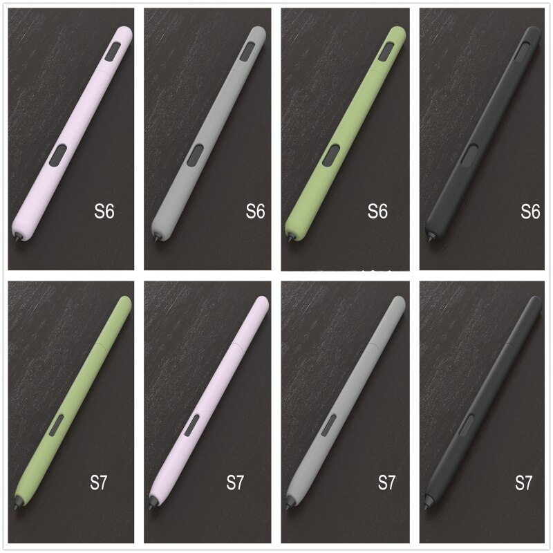 Simple business pencil case For Sam-sung Galaxy- Tab S6 S7 S-Pen Cover Cute Cartoon Tablet Silicone Pencil Case