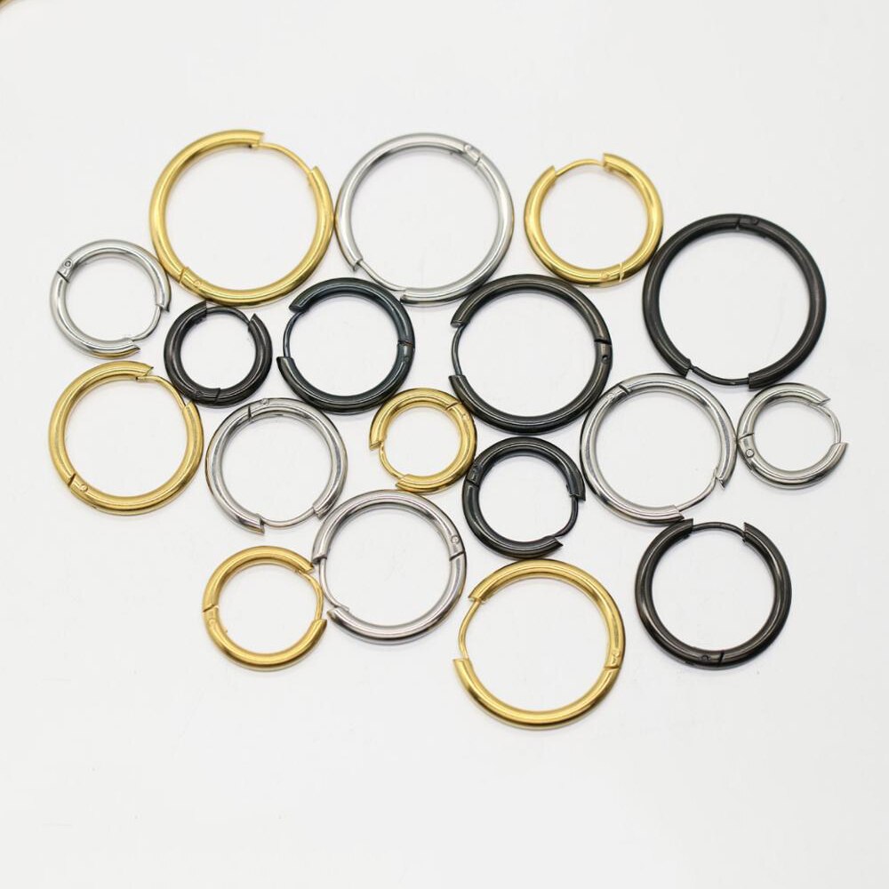 1 Paar Roestvrijstalen Oorringen Voor Vrouwen Meisje Gouden Kleur Huggies Stud Eenvoudige Kleine Cirkel Helix Piercing Hoepels Oor Sieraden