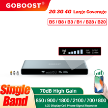 GOBOOST LTE 4G Signal Booster GSM 900 700 800 1800 2100 850 Cell Phone Cellular Amplifier Mobile Repeater Network 70DB Antenna