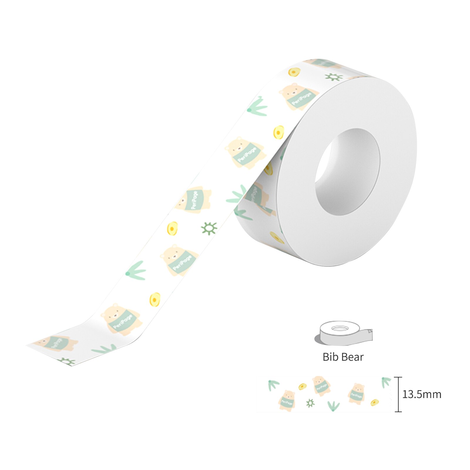 14 Options Label Paper Cute Pattern Sticky Tape Paper Name Price Barcode Sticker Waterproof for PeriPage L1 Mini Pocket BT Label: Green