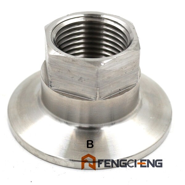 1.5"Tri Clamp X Beer Thread 304 Stainless Sanitary Homebrew Beer Hardware: B