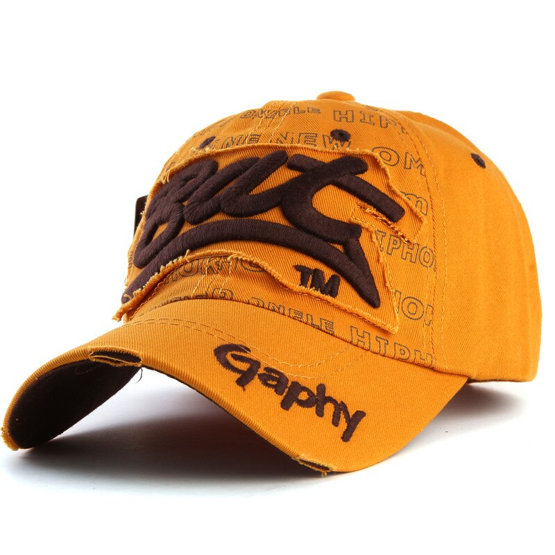 Casquette de Baseball déchirée brodée pour homme et femme, chapeau de soleil pour l&#39;extérieur, Hip Hop, pour la pêche,: Og