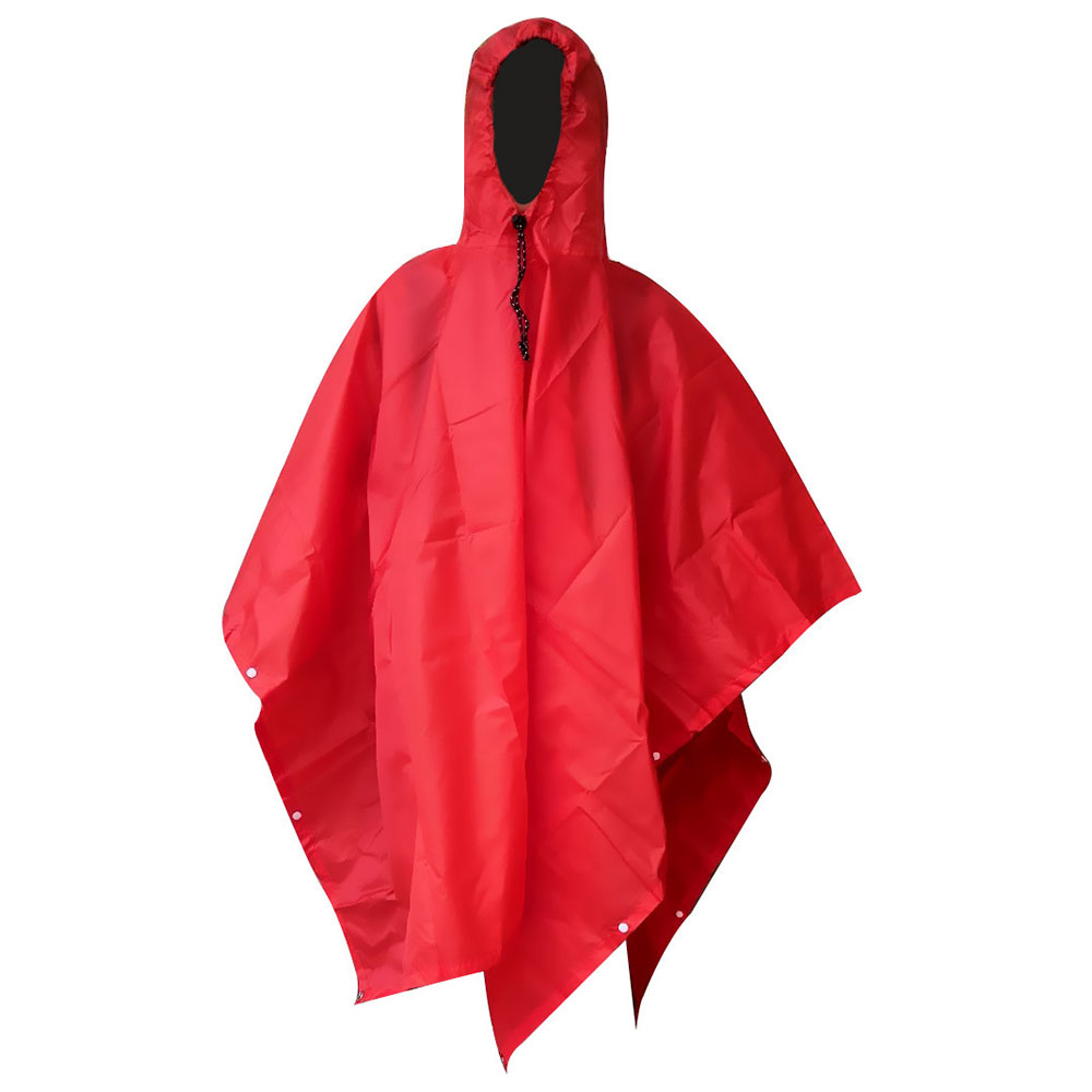 Hooded Rain Poncho - Reusable Waterproof Raincoat Three-in-one hiking multi-purpose poncho portable backpack raincoat: E