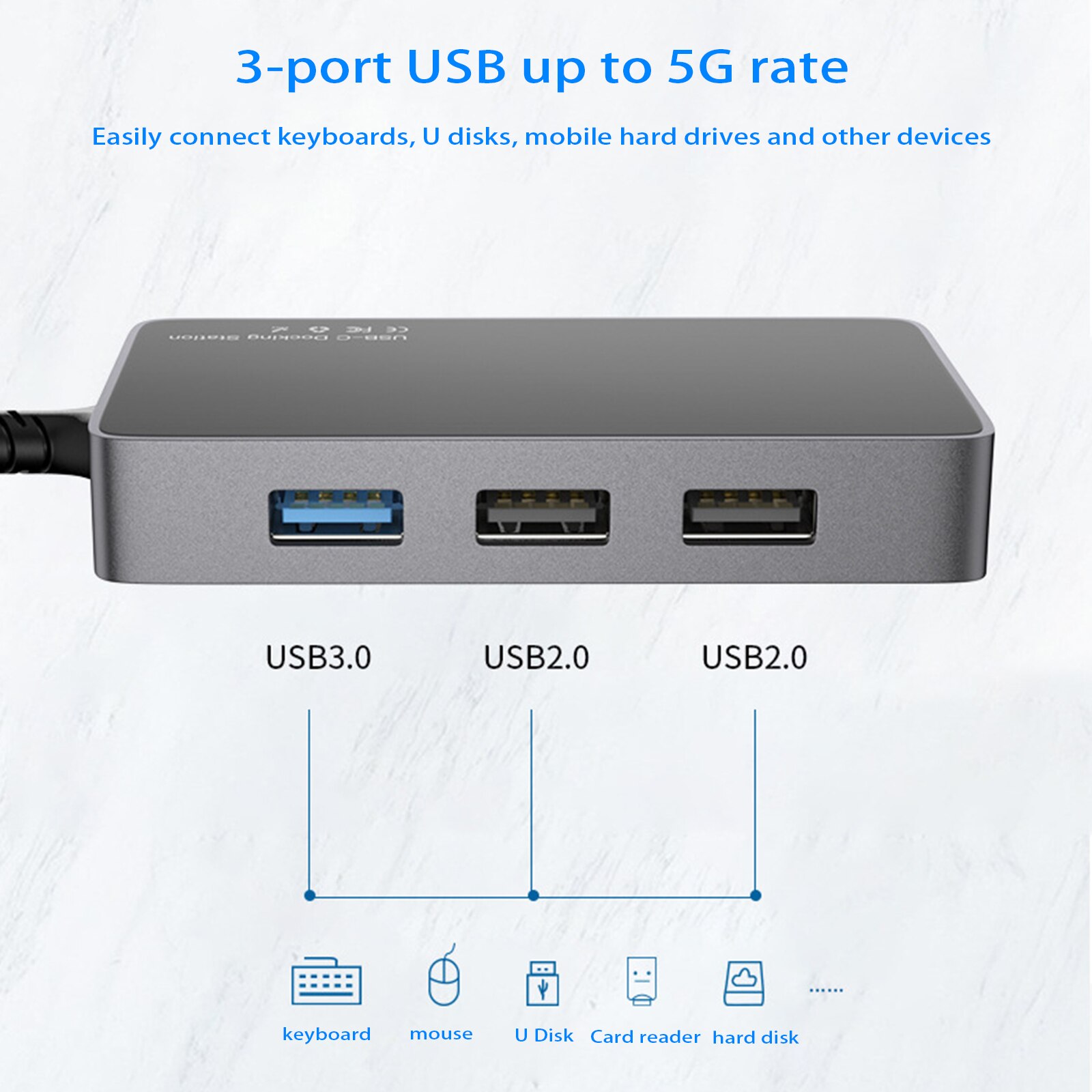 8-in-1 USB Typ-C Adapter Hub mit 4K HDMI PD Gigabit Ethernet VGA USB 3,0 SD / TF Hafen Expander für MacBook Profi Fenster