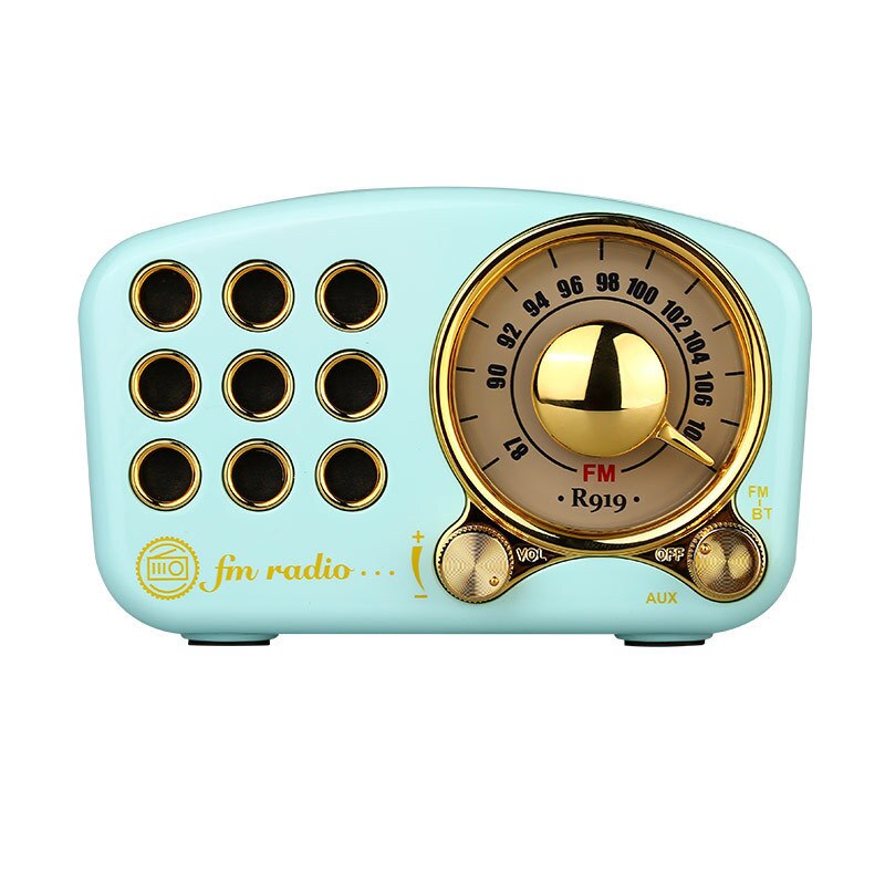 REDAMIGO przenośne Radio FM głośnik wzmacniacz Bluetooth odtwarzacz kart TF R919: Niebieski