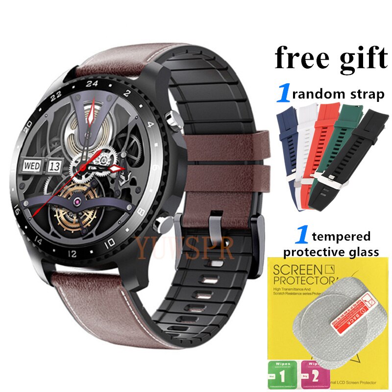 Mode Smartwatches CK30 Body Temperatuur Hartslag SPO2 Ondersteuning Koreaanse Hebreeuws Bluetooth Oproep Voor Business Mannen MV60: MG-MV60 DEEP BROWN