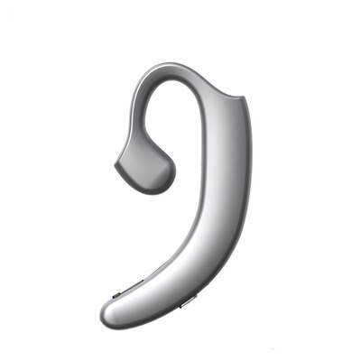 Draadloze Bluetooth 5.0 Oortelefoon Enkele Oor Ruisonderdrukking Headset Sport Running Oorhaak Oortelefoon Waterdichte Oortelefoon Voor Telefoon: Zilver
