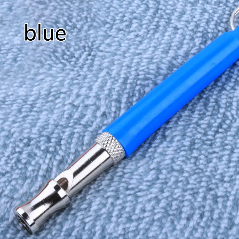 Dog Training Whistle Pets Supplies Interactive Tools 1 PC Anti Bark Adjustable Metal Ultrasonic Sound Dogs Training Flute: Blue