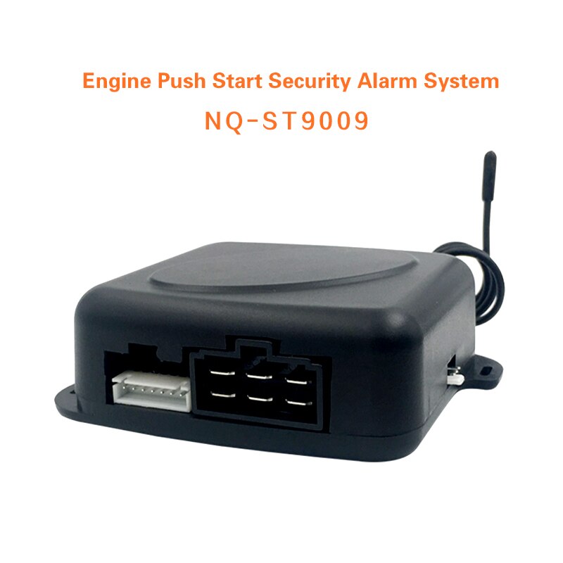 One Way Car Alarm System with Engine Start LCD Remote Control Key Fob Case For B9 with silicone cover NQ-ST009