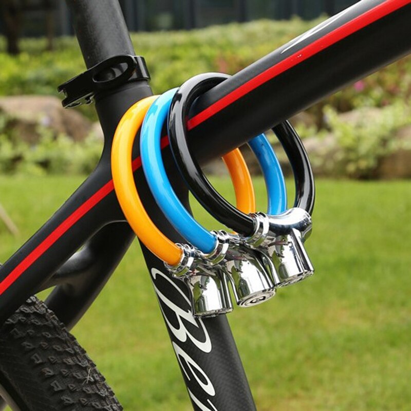 Fietsslot, 12Mm Heavy Duty Draagbare Fietsslot, fiets Sloten Anti-Diefstal Hoge Veiligheid Voor Mountainbike Racefiets, Zwart: Default Title