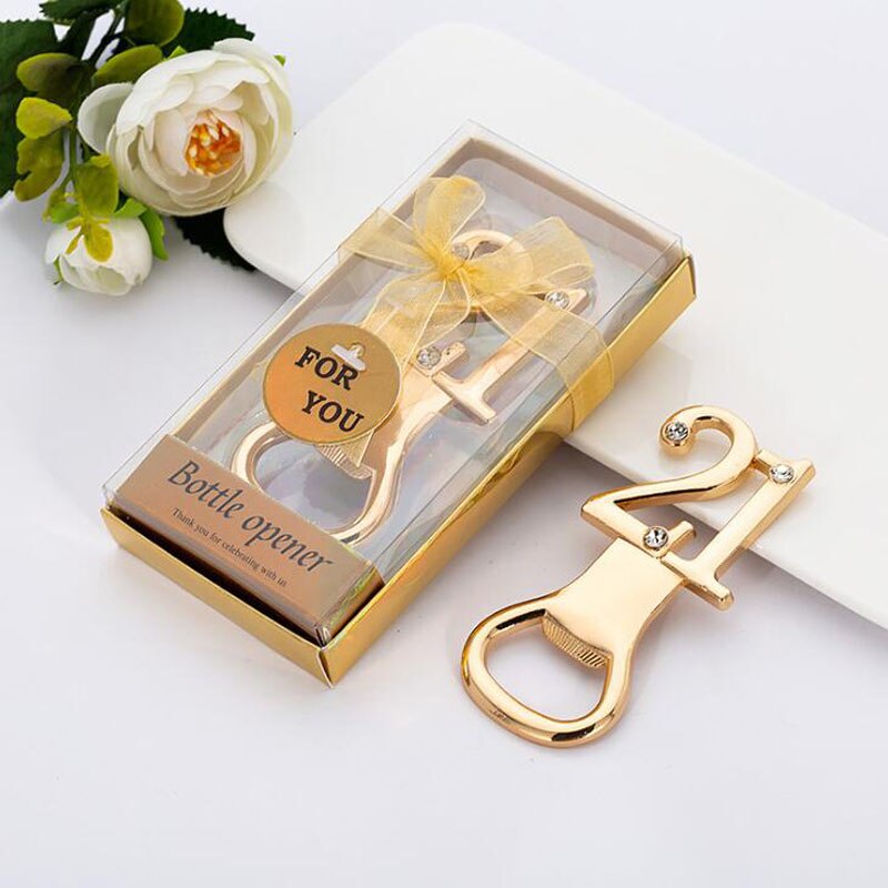 10pcs/lot Wedding Anniversary Party Favors Adult Ceremony Guest Giveaways Birthday Bottle Opener For Party: 21