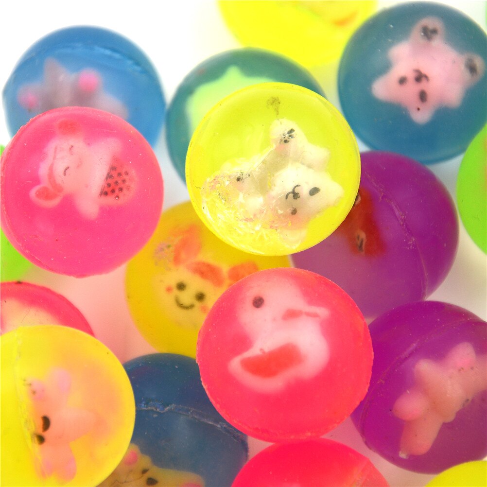 , 10 Uds., 27mm, Bola de goma elástica de para niños, pelota hinchable de pinball