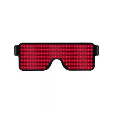 Førte lysemitterende briller dynamisk display briller fest jubel rekvisitter blinds førte briller børn legetøj: Rød