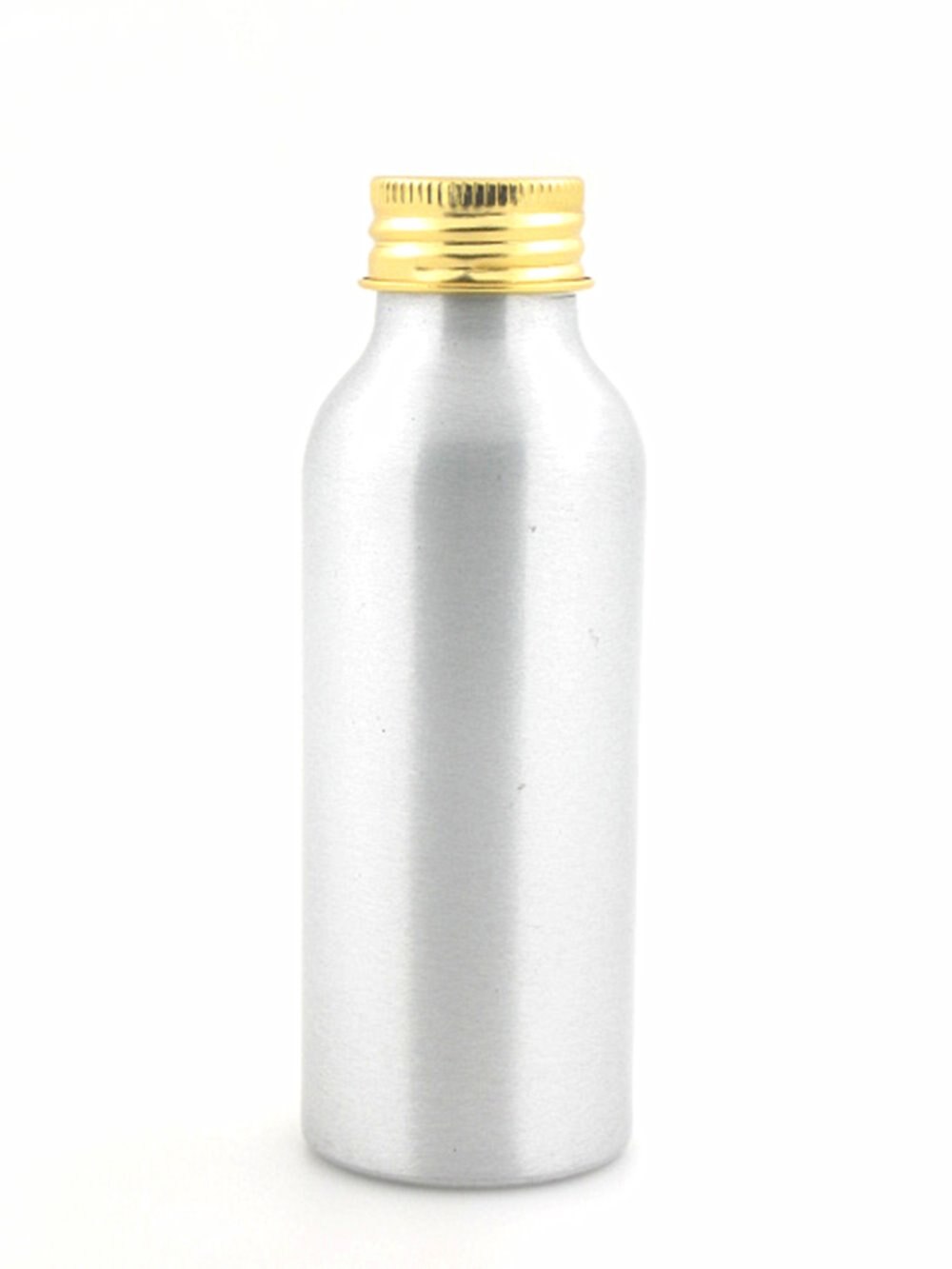 100ml aluminium Flessen, lege ronde sliver metalen fles met bekleed goud/zilver aluminium cap