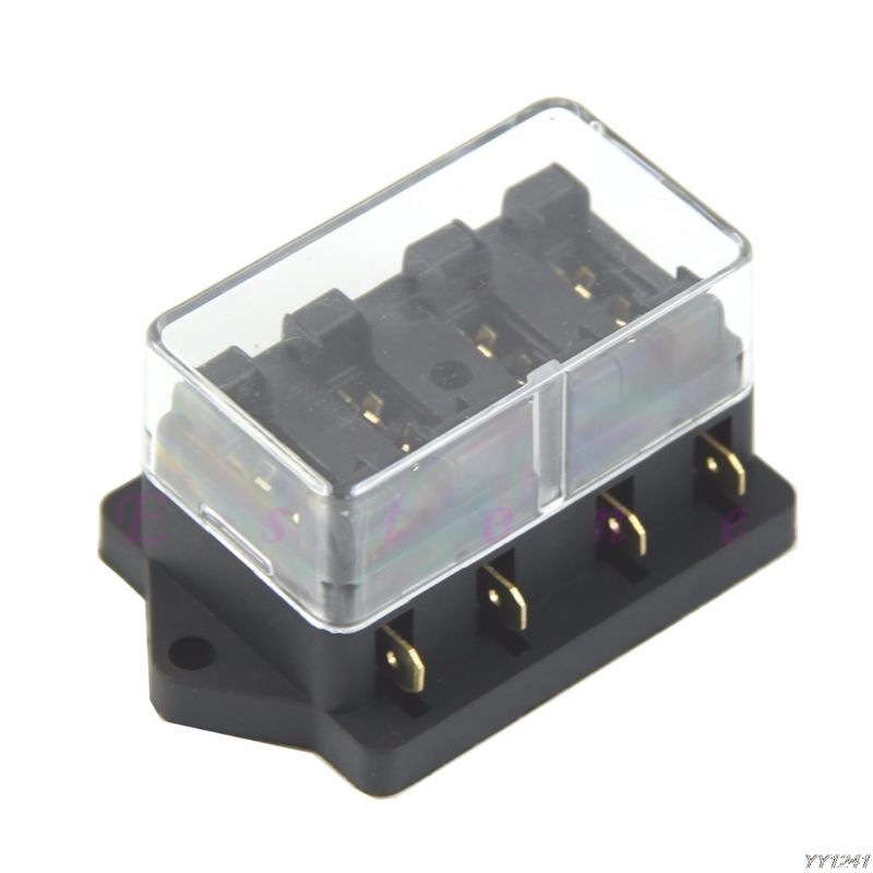 4 WAY CAR VEHICLE CIRCUIT BLADE FUSE BOX/HOLDER STANDARD BLOCK HOLDER