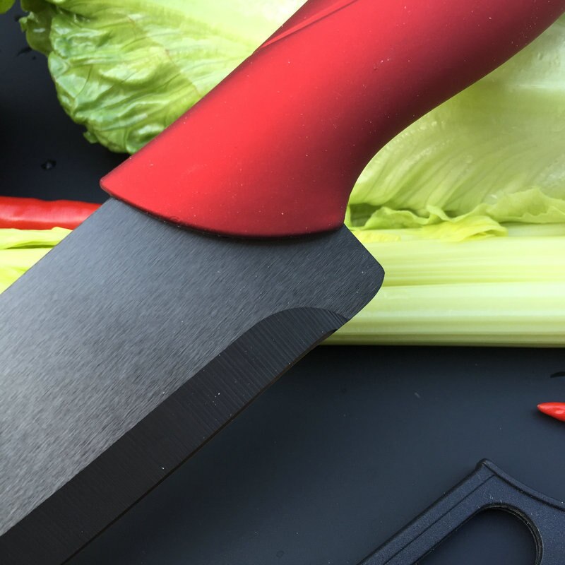 8 inch Ceramic Knife Zirconia Black Blade Anti-Slip Color Handle Fruit Vegetable Cooking Kitchen Knives