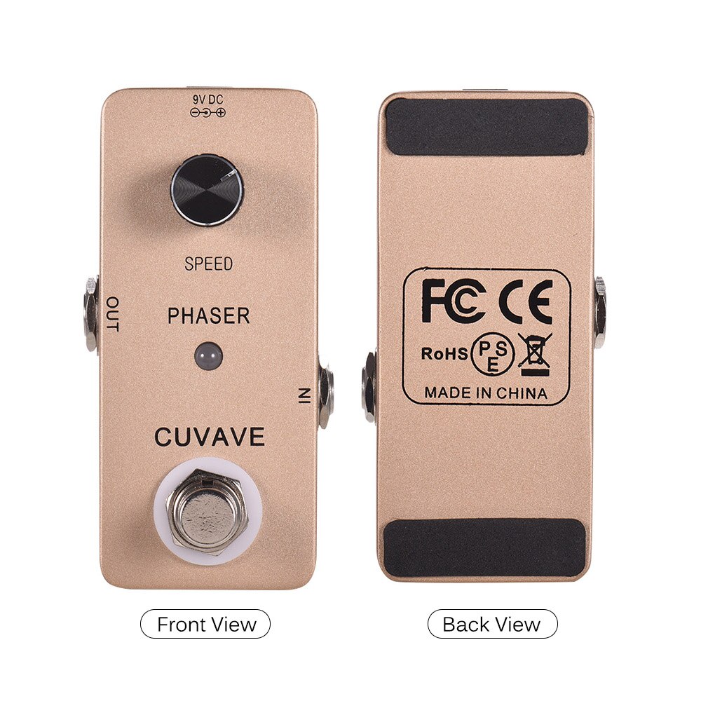 Cuvave phaser analoge fase gitaar effectpedaal zinklegering behuizing true bypass gitaarpedaal voor gitaaraccessoires