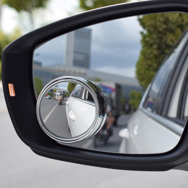 Espejo retrovisor para coche, espejo redondo, pequeño, sin cable, HD, 360 °, accesorios para coche, 2 uds.