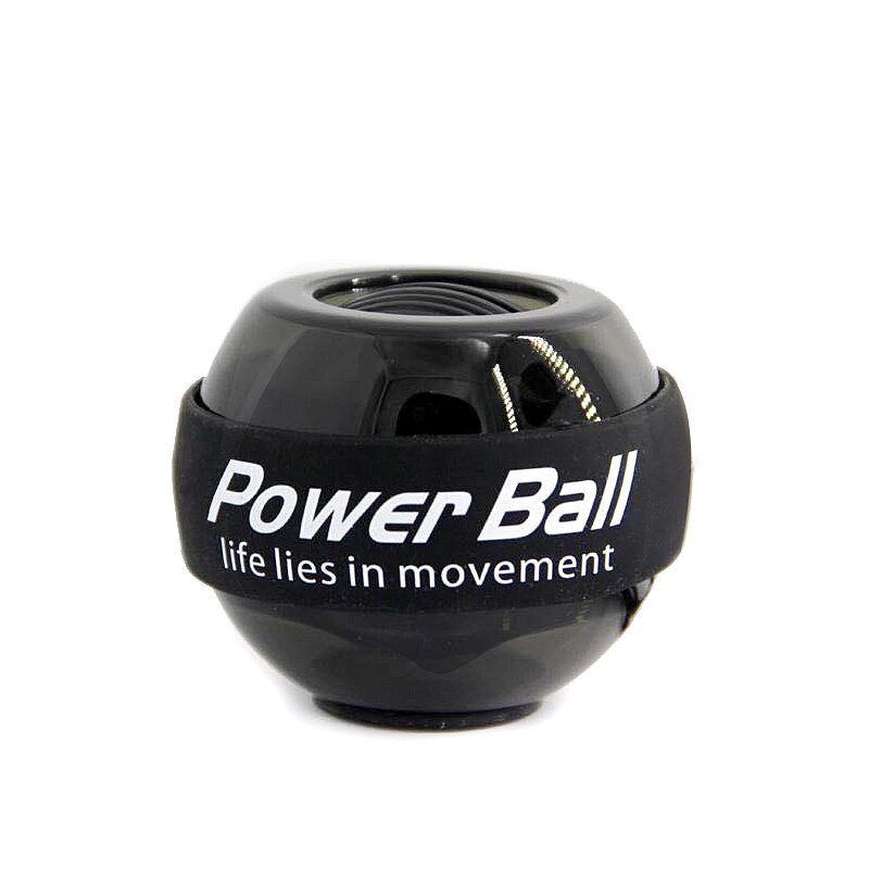 LED Muscle Power Ball Wrist Ball Trainer Relax Gyroscope PowerBall Gyro Arm Exerciser Strengthener Fitness Equipments: Black