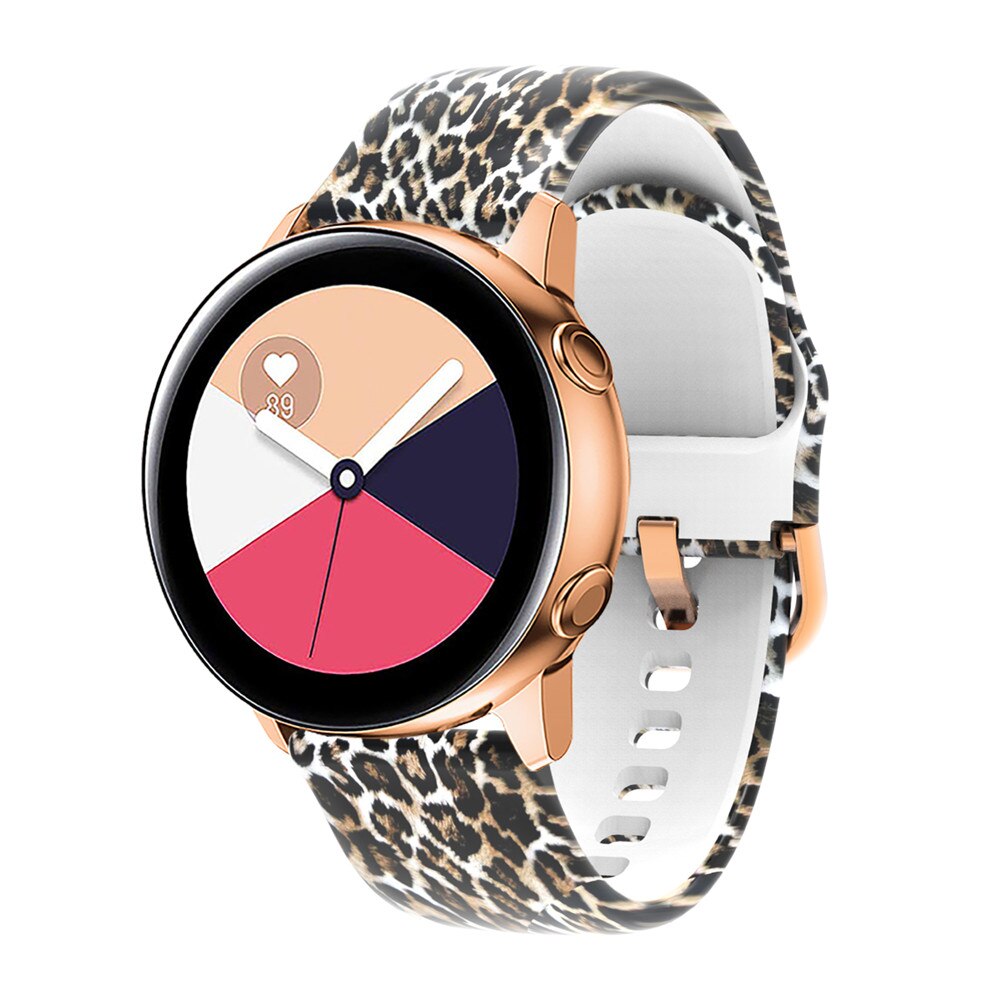 20mm Siliconen Horlogeband - Bloemenprint Band voor Samsung Galaxy Watch 42mm Gear Sport S2