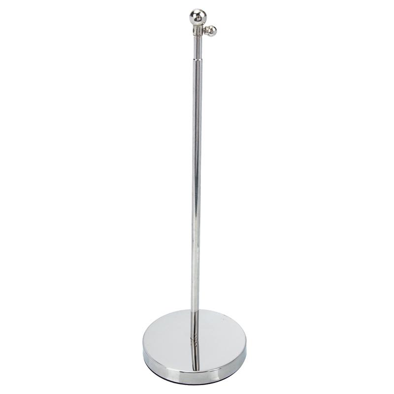Household Flag Holder Wear-Resistant Flag Base Telescopic Flag Pole Desk Flag Frame Steel Telescopic Flagpole Flag Frame: Silver