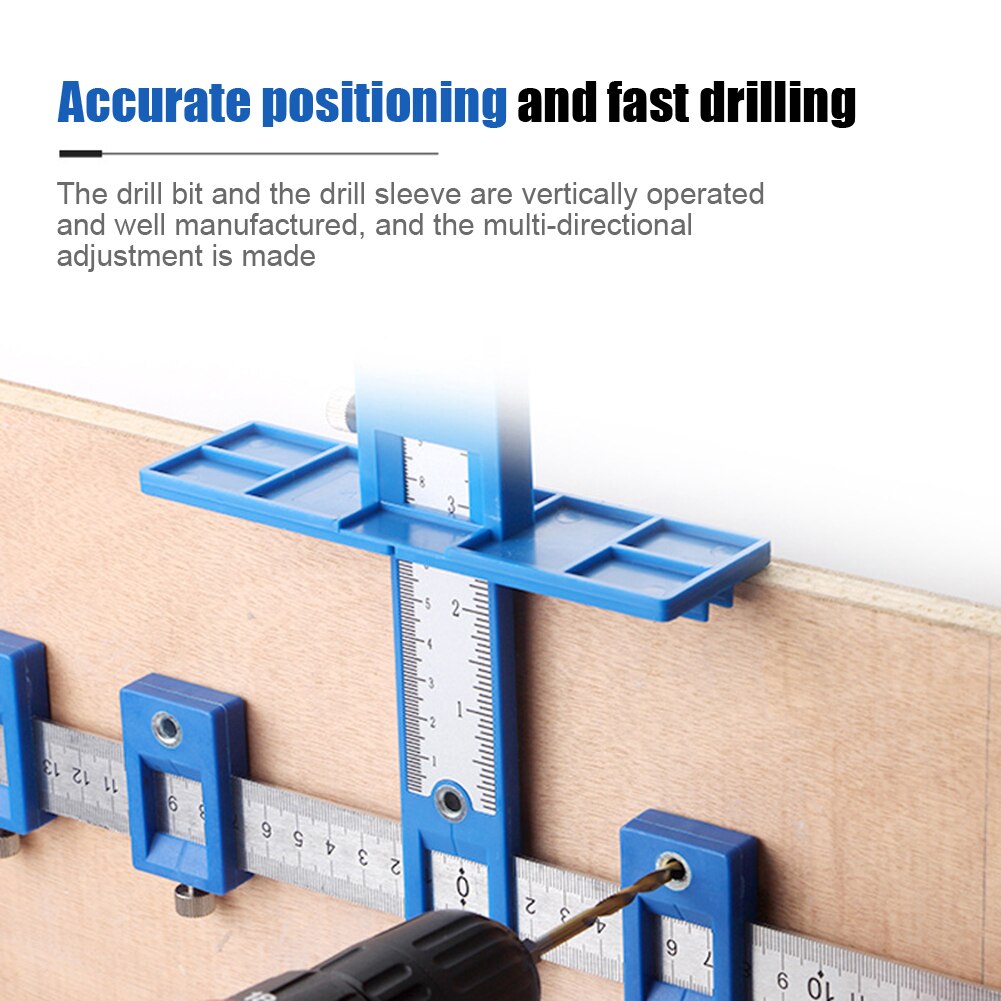 Drill Locator Drill Guide Hole Punch Jig Tool Carpentry Tools Sleeve Cabinet Center Hole Punch Locator Drilling Woodworking Tool