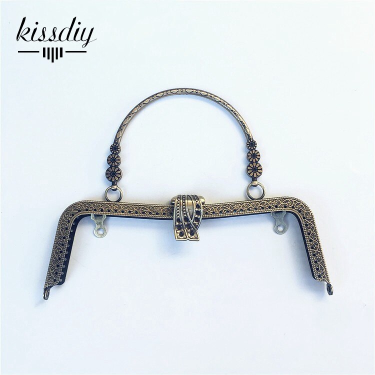 KISSDIY-Marco de Metal Vintage para bolso, accesorio para bolso con asa de cierre, Bronce Antiguo, plata, dorado, beso, 20,5 cm, 3 unids/lote: Antique Bronze