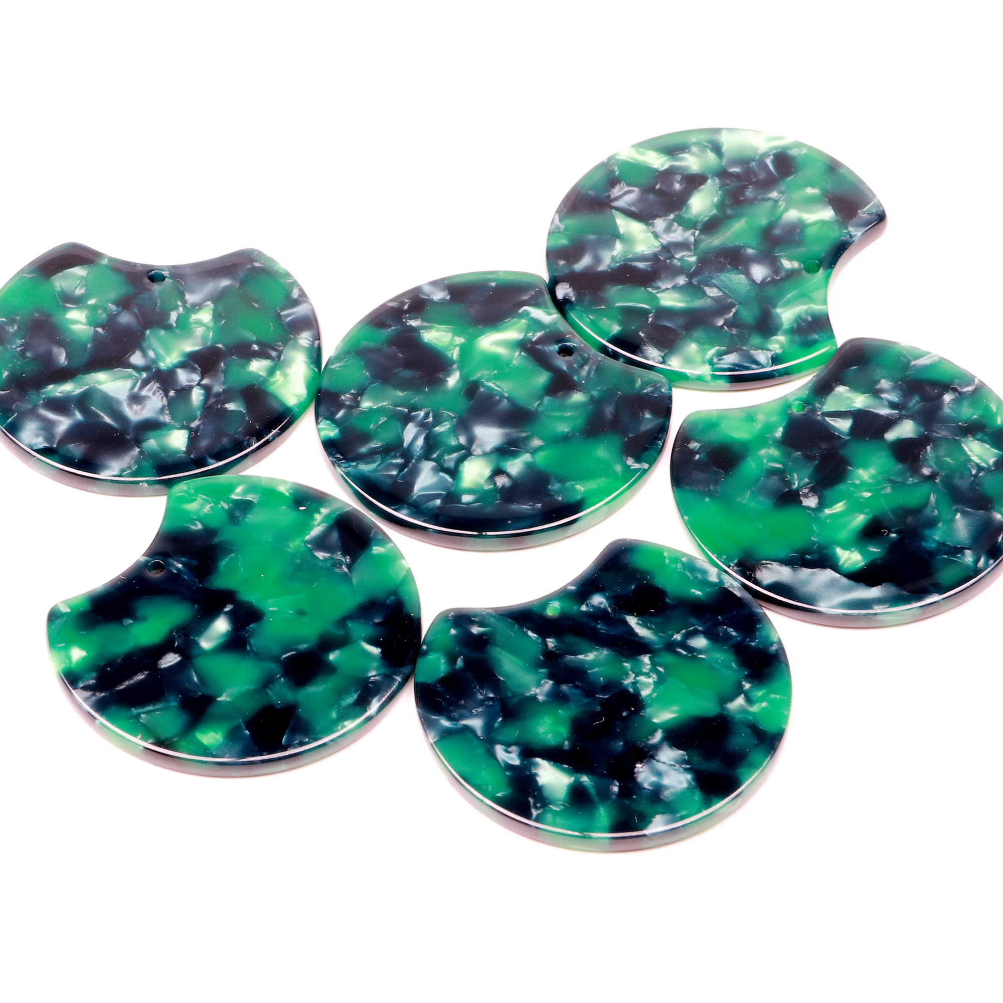 Tortoise Shell Earring Charm,Acetate Acrylic Beads,Special Round Shaped Pendants,Boho,Circle Cutout Earrings Parts,36mm-ACE182