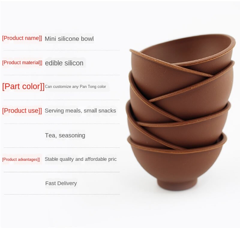 Silicone Mini Bowl Silicone Bowl Baby Solid Food Bowl Kitchen Seasoning Bowl Mask Dishes Children's Products