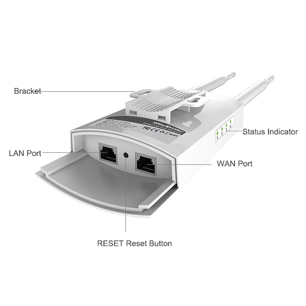 Drahtlose Wi-Fi Router hoch Energie Wi-Fi Verstärker Bj in Pa 500mW 300Mbps Außen Breite-Bereich Router Mit 360-grad Antenn