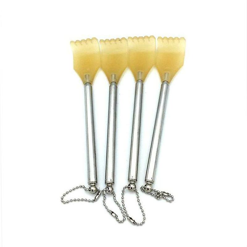 4pcs Manual Back Scratcher Stainless Steel Back Scratcher Retractable Back Massage Extendable Back Scratcher For Elderly