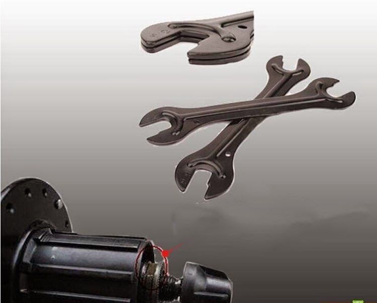 Bicycle Bike Stainless Steel Pedal Spanner Wheel Nut Axle Hub Cone Wrench