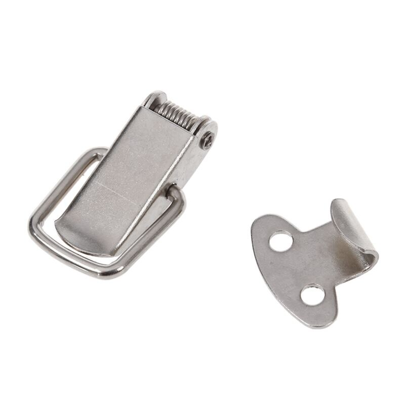 10Pcs Cabinet Spring Loaded Iron Straight Loop Toggle Latch 45mm Length