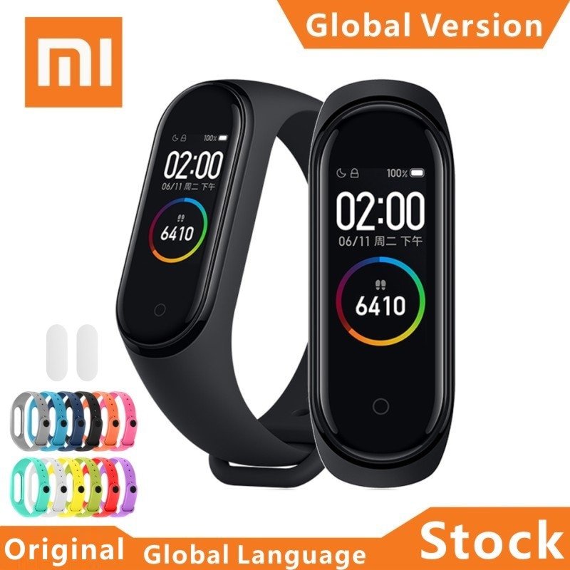 Original Xiaomi Band 4 Smart Bracelet 0.96'' AMOLED Color Touch Screen Heart Rate Fitness Wristband Mi band 4 Global Smart watch