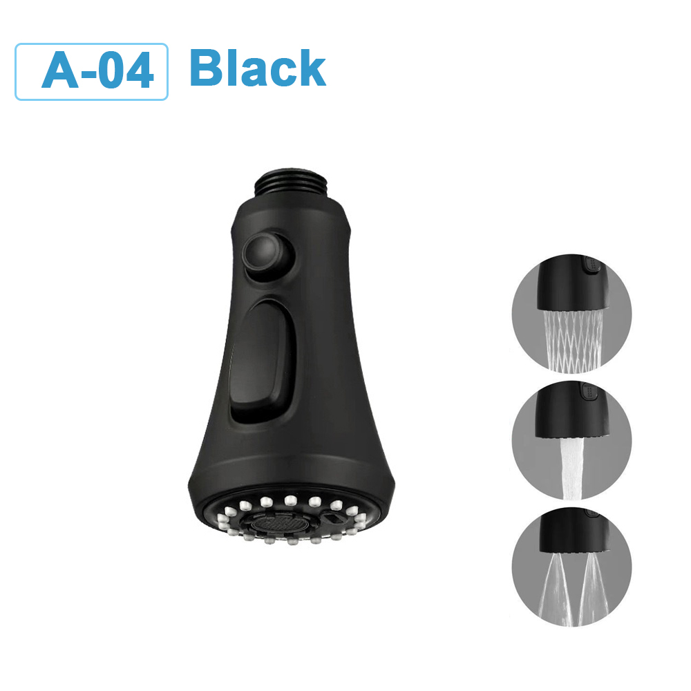 G1/2 Kitchen Faucet Head Pull Out Shower Nozzle Sprayer Bathroom Sink Tap Replacement Accessory Black Silver Golden Head Aerator: Navy Blue