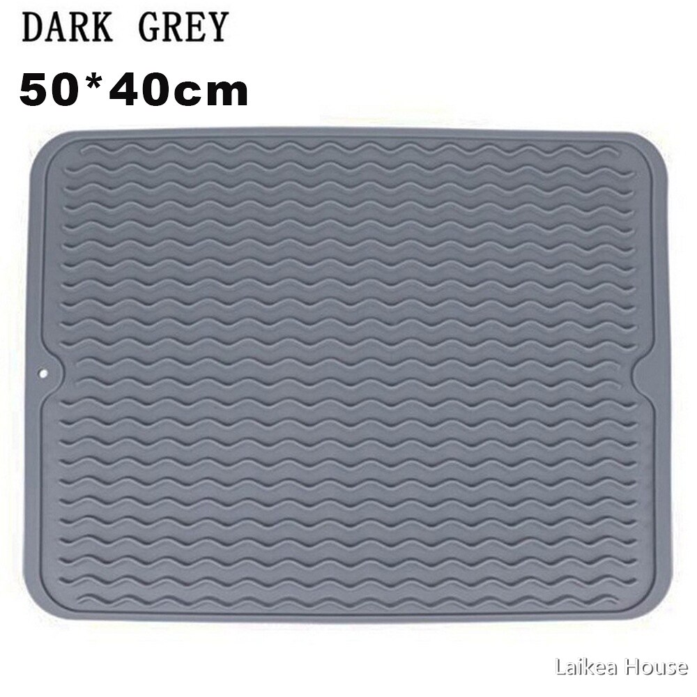 Silicone Drain Pad Anti-Scald Heat Insulation Pad Placemat For Kitchen Accessories High Temperature Resistant Table Mat Coaster: 50X40CM B