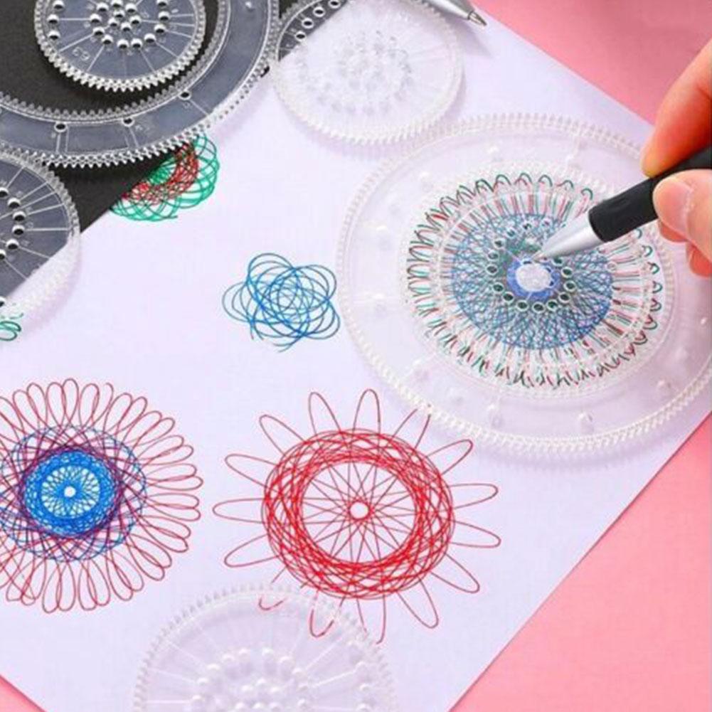 Spirograph Drawing Toys Set Interlocking Gears Wheels Painting Drawing Accessories Educational Toy Spirographs
