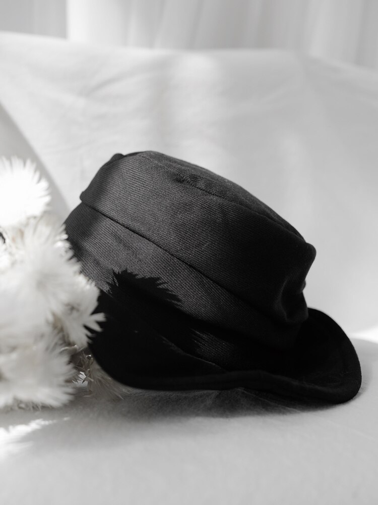UMI MAO Yamamoto Wind Dark Black Japanese Retro Fisherman Hat Men Women Fold Hat Harajuku Y2k Femme Hombre Gothic