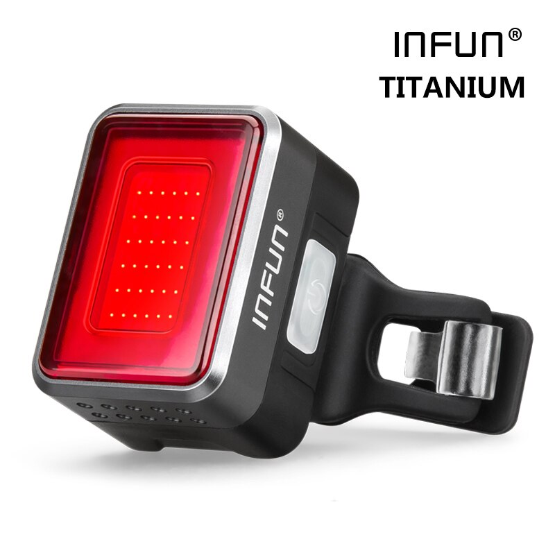 INFUN F50 Fahrrad Rücklicht Rücklicht Fahrrad Automatische Bremse Induktion straße MTB Radfahren Ladung FÜHRTE Sicherheits Lauf Lampe: Titan