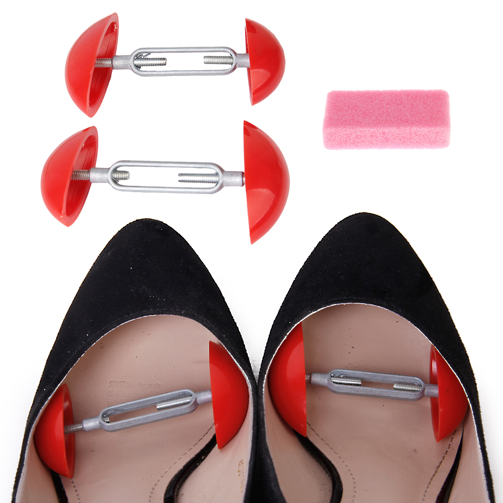 Mini Stretcher Shaper Width Extender Adjustable Shoe Trees and Foot Callus Remover Shoes Expander for Men's Women's Shoes