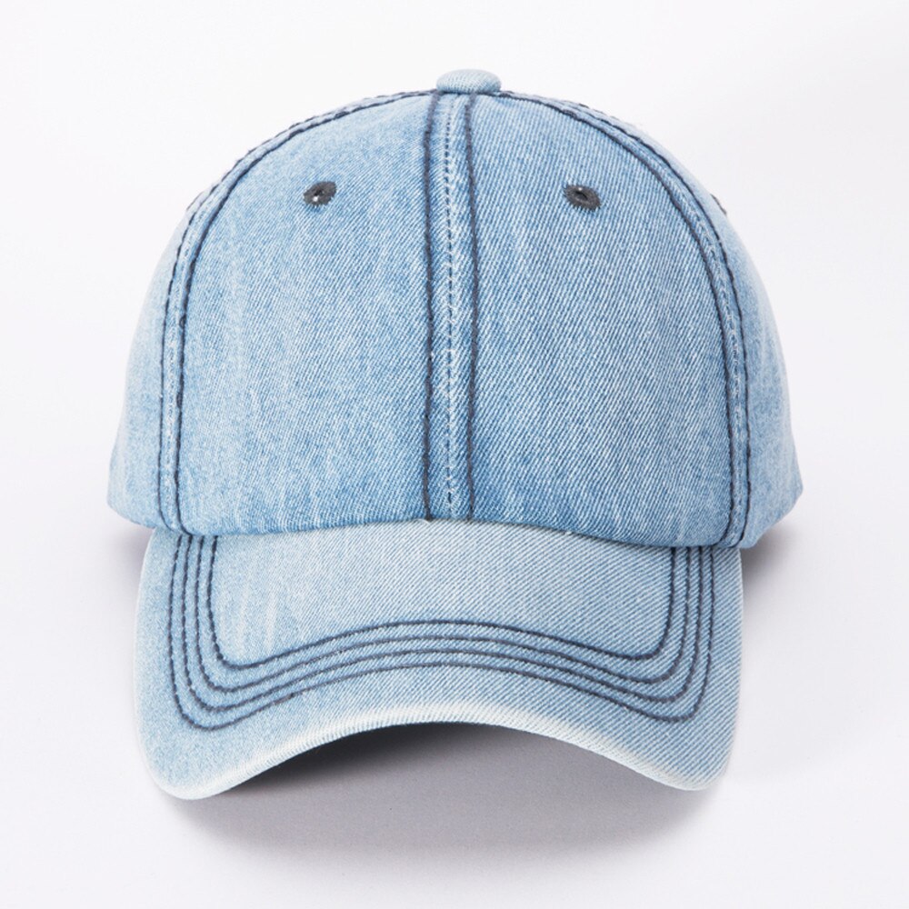 Venda quente feminino ajustável denim boné de tênis de beisebol ao ar livre simples pára-sol hip-hop hat dropshipping 0824