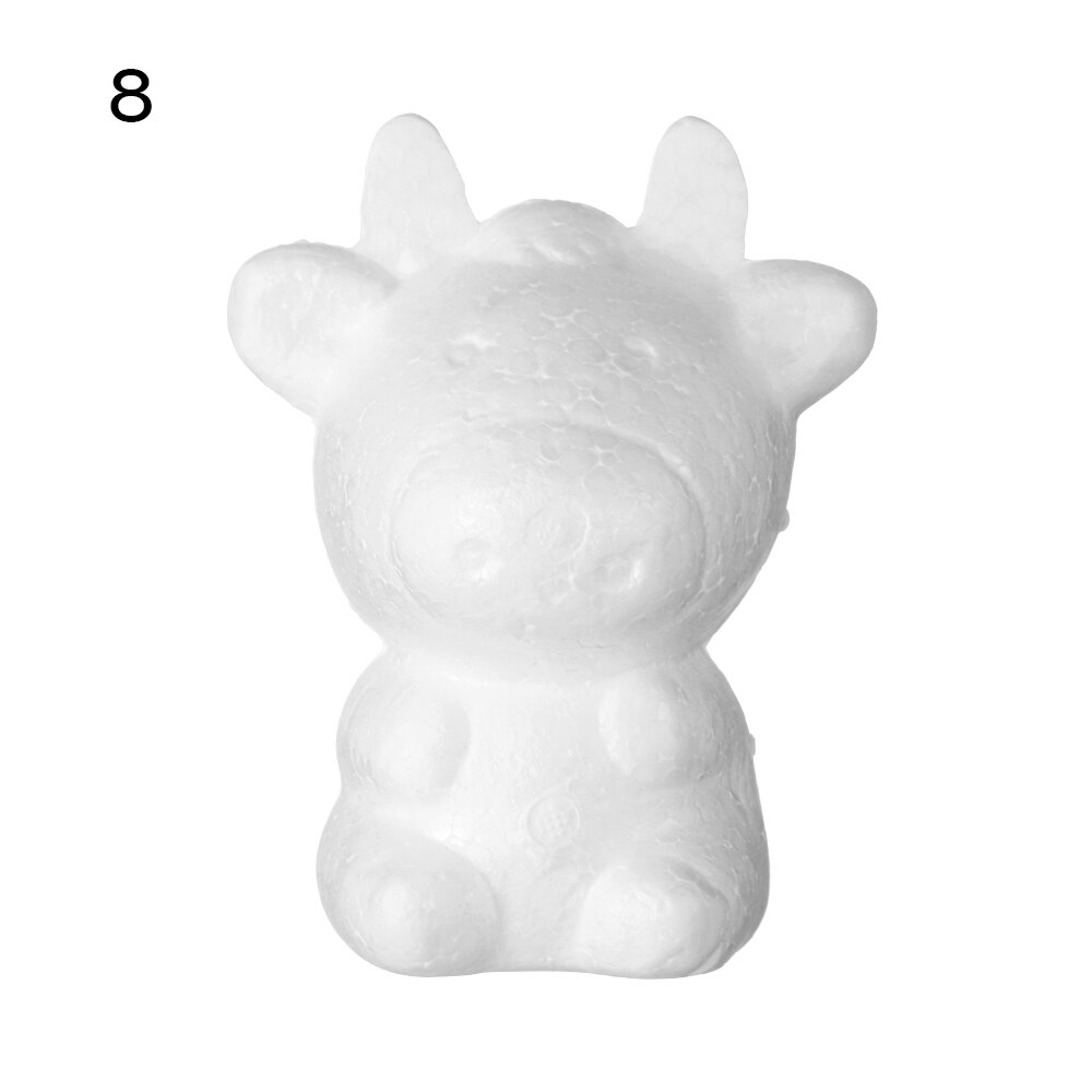 1pc witte schuimdiervormige modellen van piepschuim, kerstfeest, kinderspeelgoed, huisdecoratie, knutselen: 8
