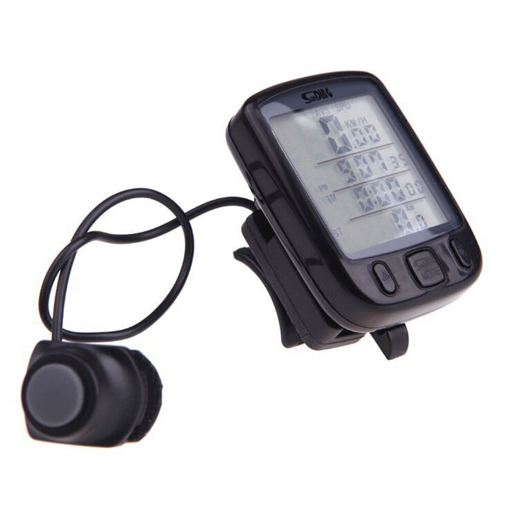 велокомпьютер Digital Speedometer Odometer LCD Waterproof Bike Bicycle Cycling Computer Speed backlight and a large display