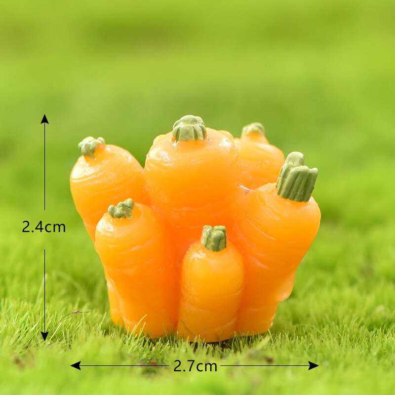 Cartoon Konijn Wortel Miniatuur Fairy Tuin Accessoire Micro Landschap Cactussen Deocration Handgemaakte Craft Hanger: Carrot