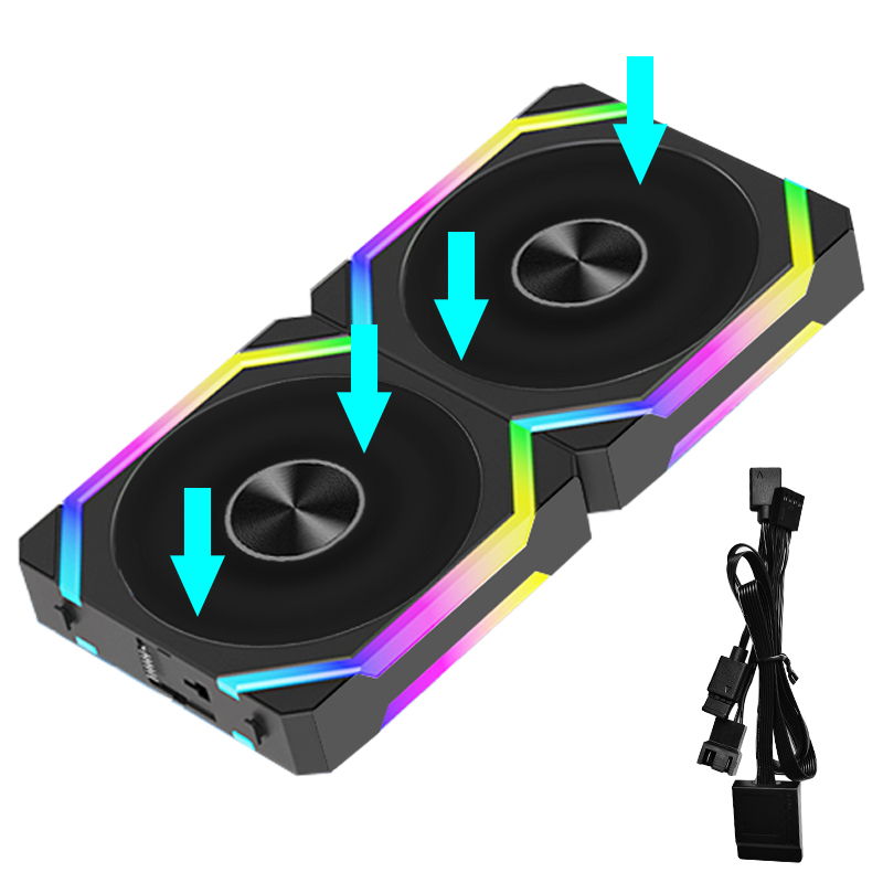 Jumpeak cs120 argb ventilador de refrigeração 240mm modular empilhável emenda pwm silencioso 120mm rgb ventiladores para jogos caso pc cpu refrigerador de água: Bege